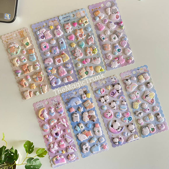 3D Decorative Foam Stickers ( 2 sheets )