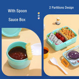 Character Lunch Box With Spoon & Container ( 1pc )