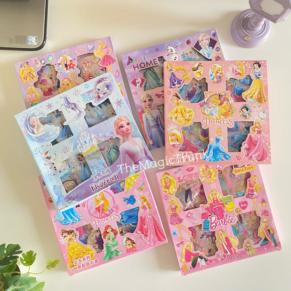 Barbie Princess Frozen Sticker Box ( 100 sheets )