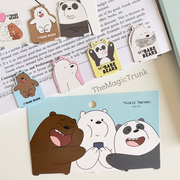 We Babe Bears Panda Magnetic Bookmarks ( 4pcs )