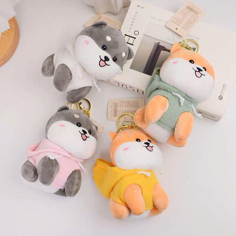 Puppy Hoddie Plush Keychain ( 1pc )