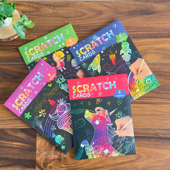 Art Activity Scratch Book with Scratch tool ( 8 pcs ) ko