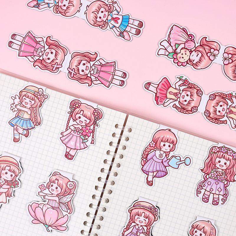 Cute Kawaii Magnetic Bookmark With Sticker ( 1 set )