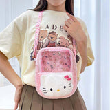 Sanrio Transparent Plush Crossbody Bag ( 1pc )