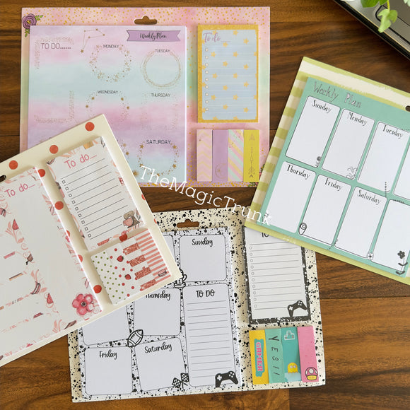 Aesthetic Weekly Planner Writing Pad to do list Sticky Notes ( 1 pc )