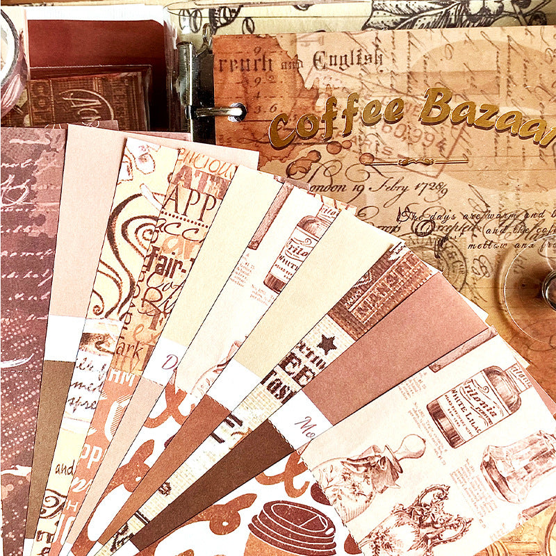 Coffee Bazaar Vintage Journal Scrapbook Gift Set ( 1 set )