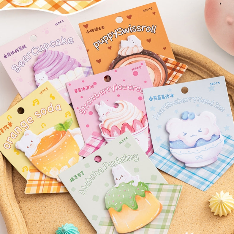 Cute Dessert Sticky Notes ( 1pc )