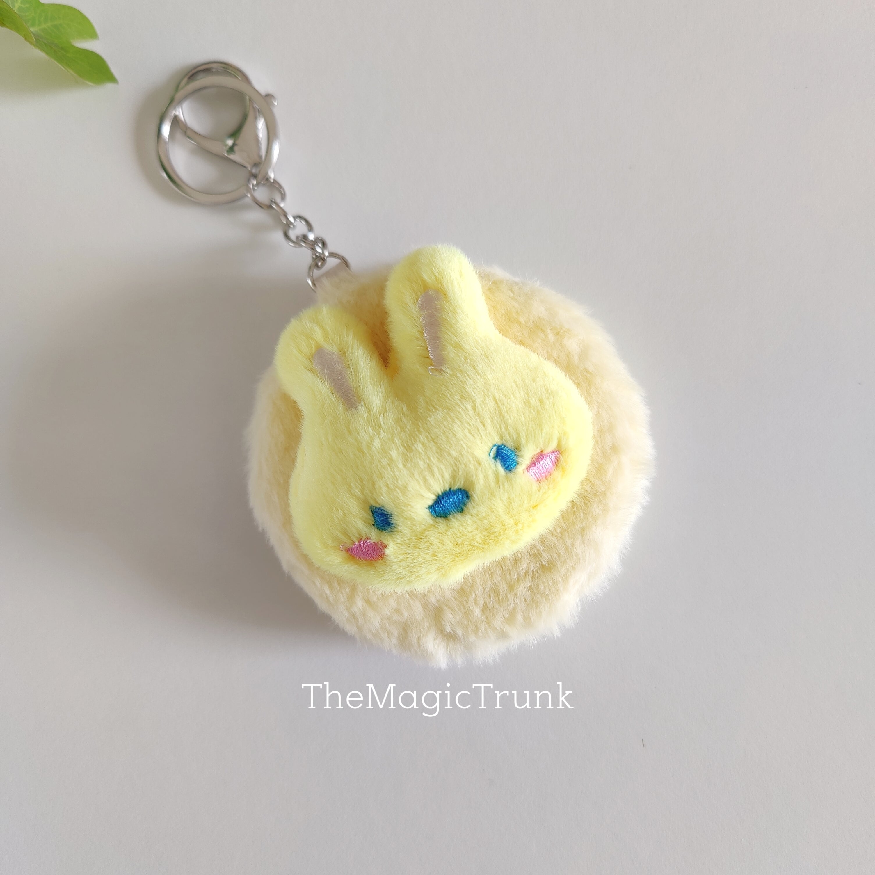 Cute Plush Cosmetic Mirror With Keychain ( 1pc )