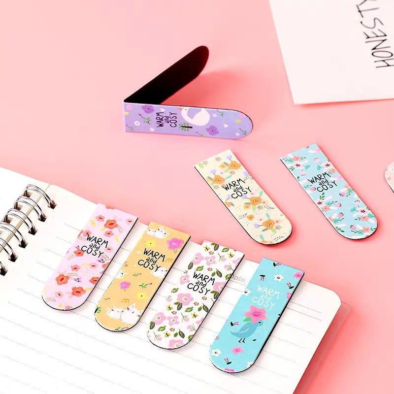 Floral Magnetic Bookmarkers ( 6 pcs )