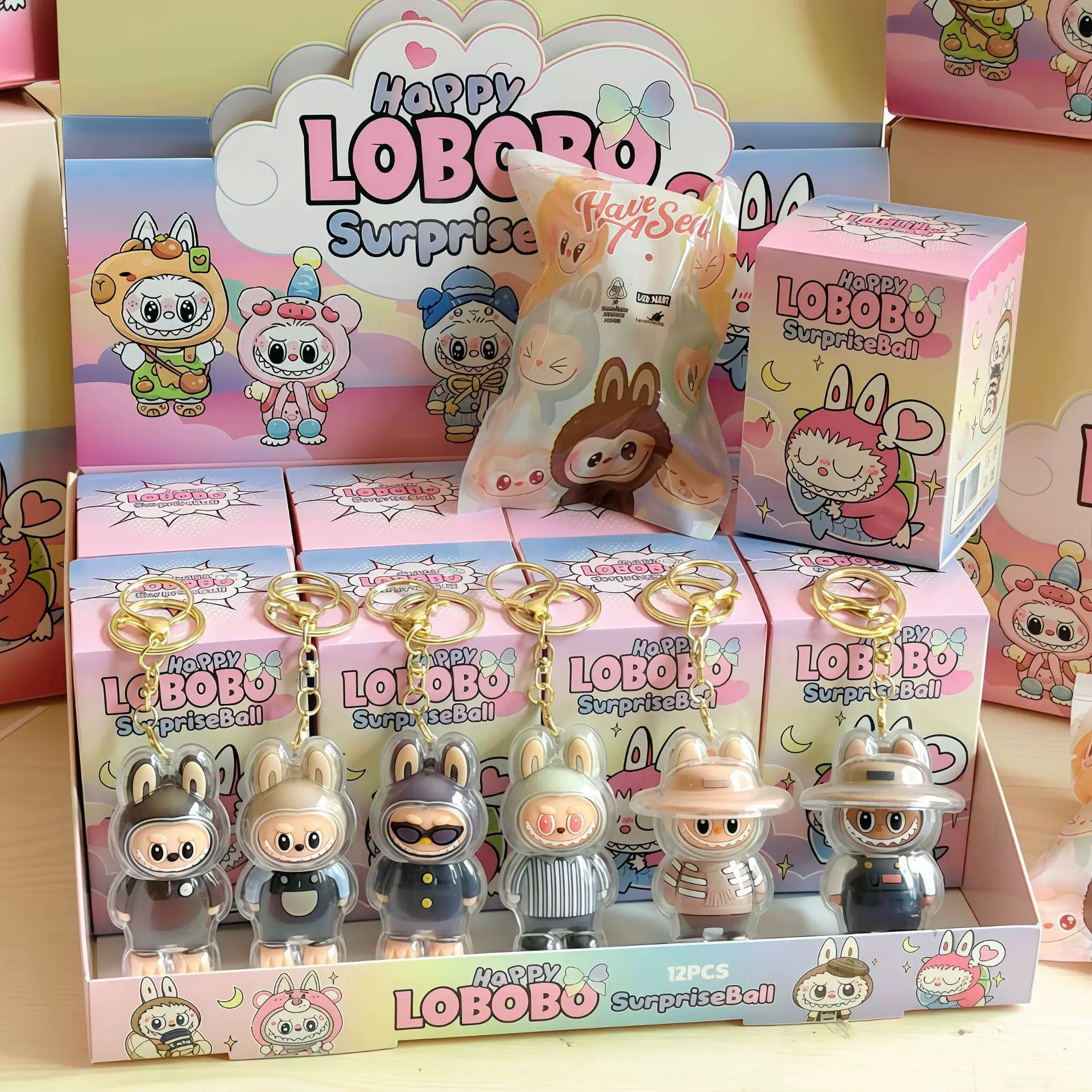 Labubu Surprise Gift Blind Box  PVC Keychain ( 1pc )