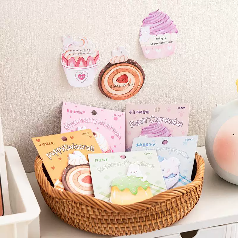 Cute Dessert Sticky Notes ( 1pc )