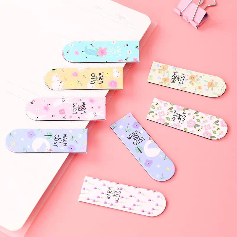 Floral Magnetic Bookmarkers ( 6 pcs )