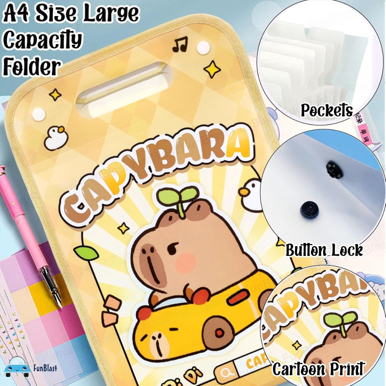 Capybara File Folder A4 With 12 Layers ( 1pcs )