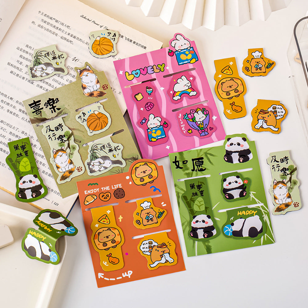 Cute Kawaii Magnetic Bookmarks ( 3pcs )