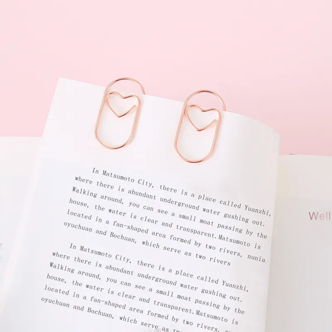 Aesthetic Paper Clip Bookmarks ( 8pcs )