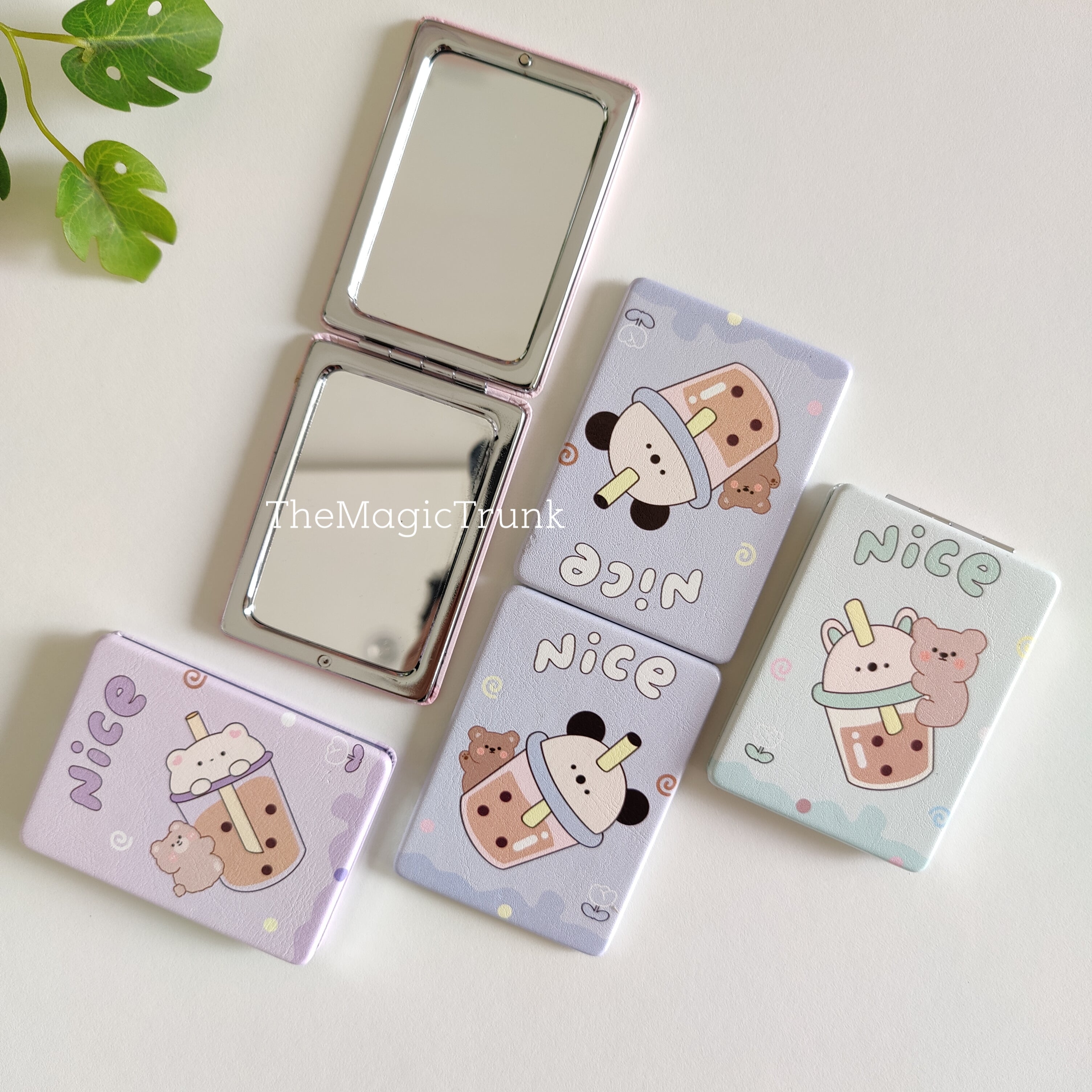 Boba Bubble Tea Cosmetic Pocket Mirror ( 1pc )