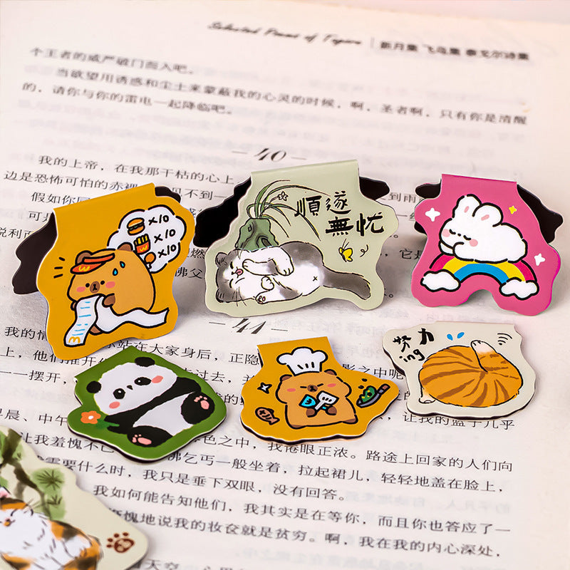 Cute Kawaii Magnetic Bookmarks ( 3pcs )