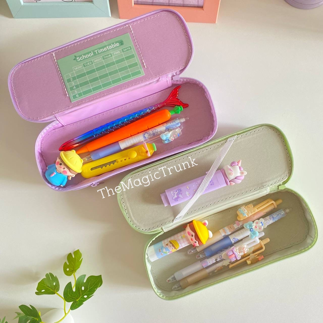 3D Double Compartment Stationery Pencil Pouch ( 1pc )