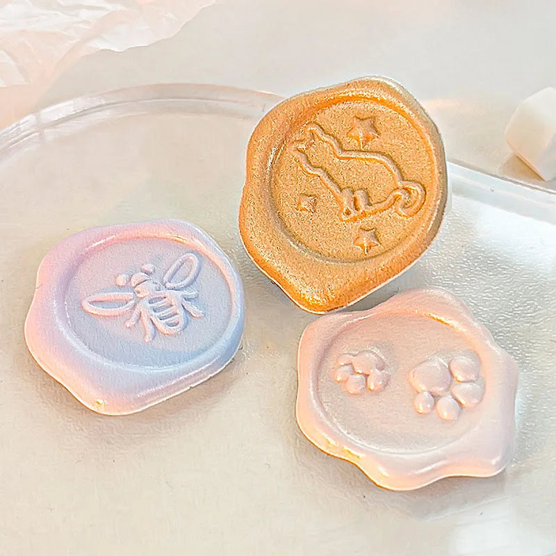 Pastel Wax Seal Sticker Sheet ( 1 sheet )