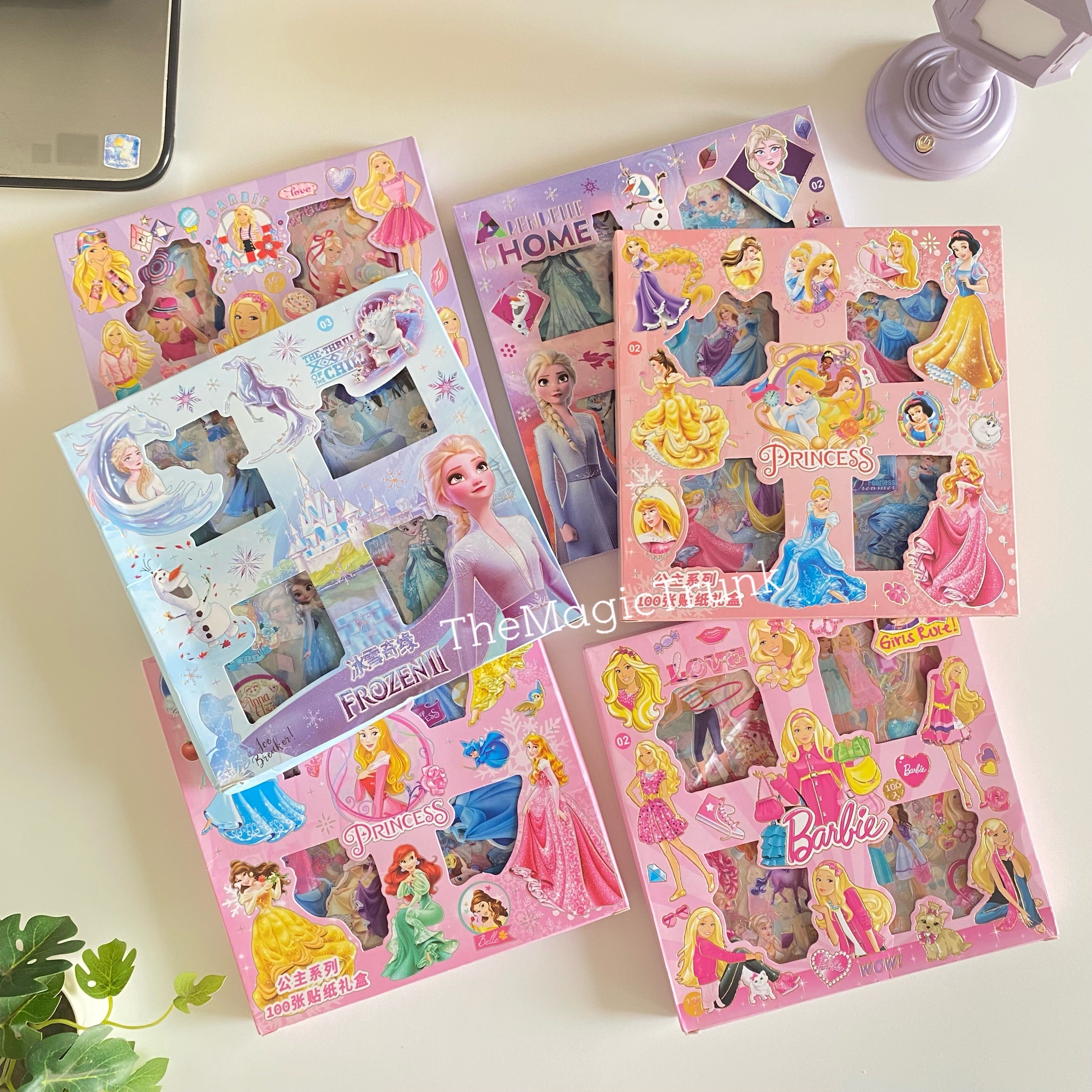 Barbie Princess Frozen Sticker Box ( 100 sheets )