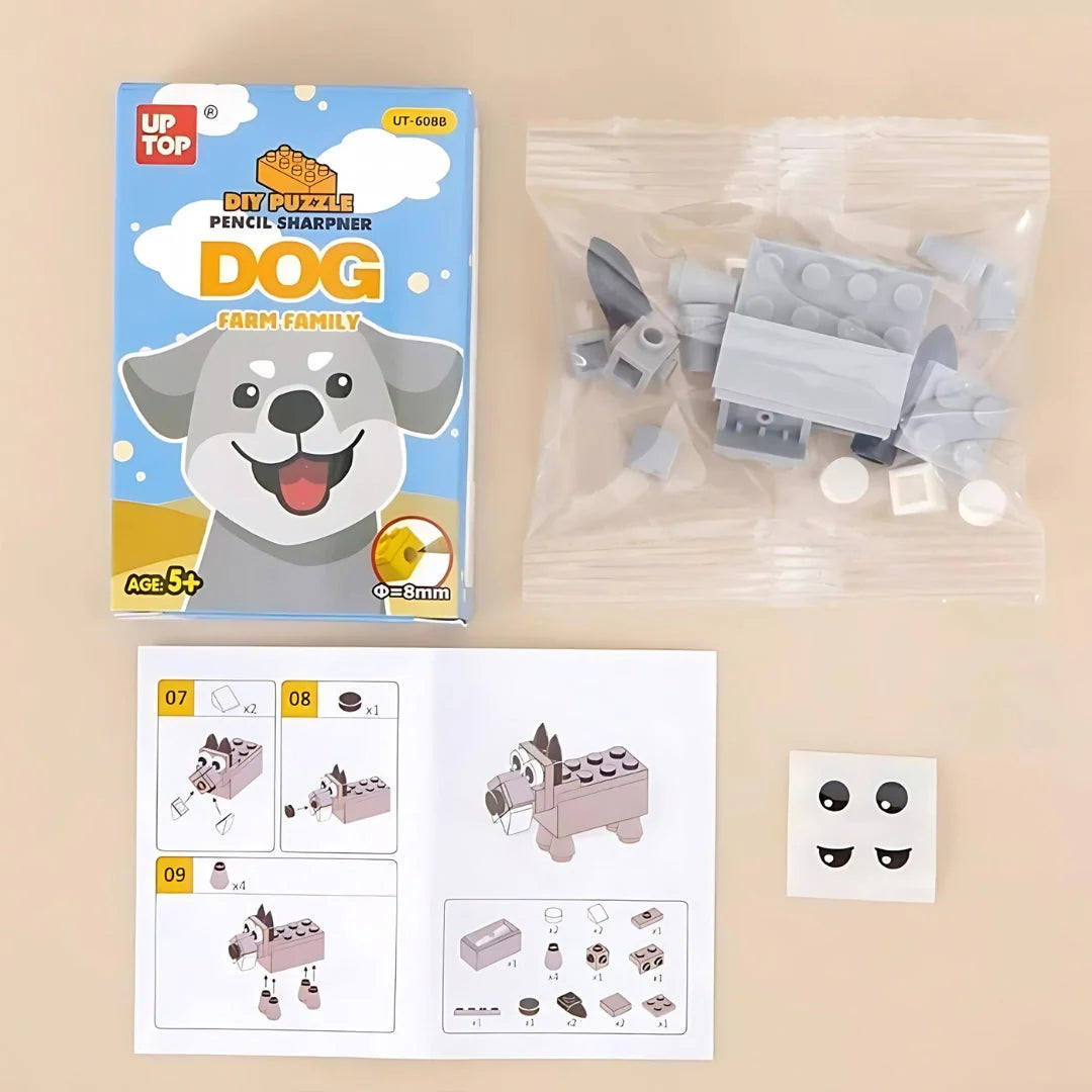 DIY Animals Lego Puzzle Pencil Sharpener ( 1pc )