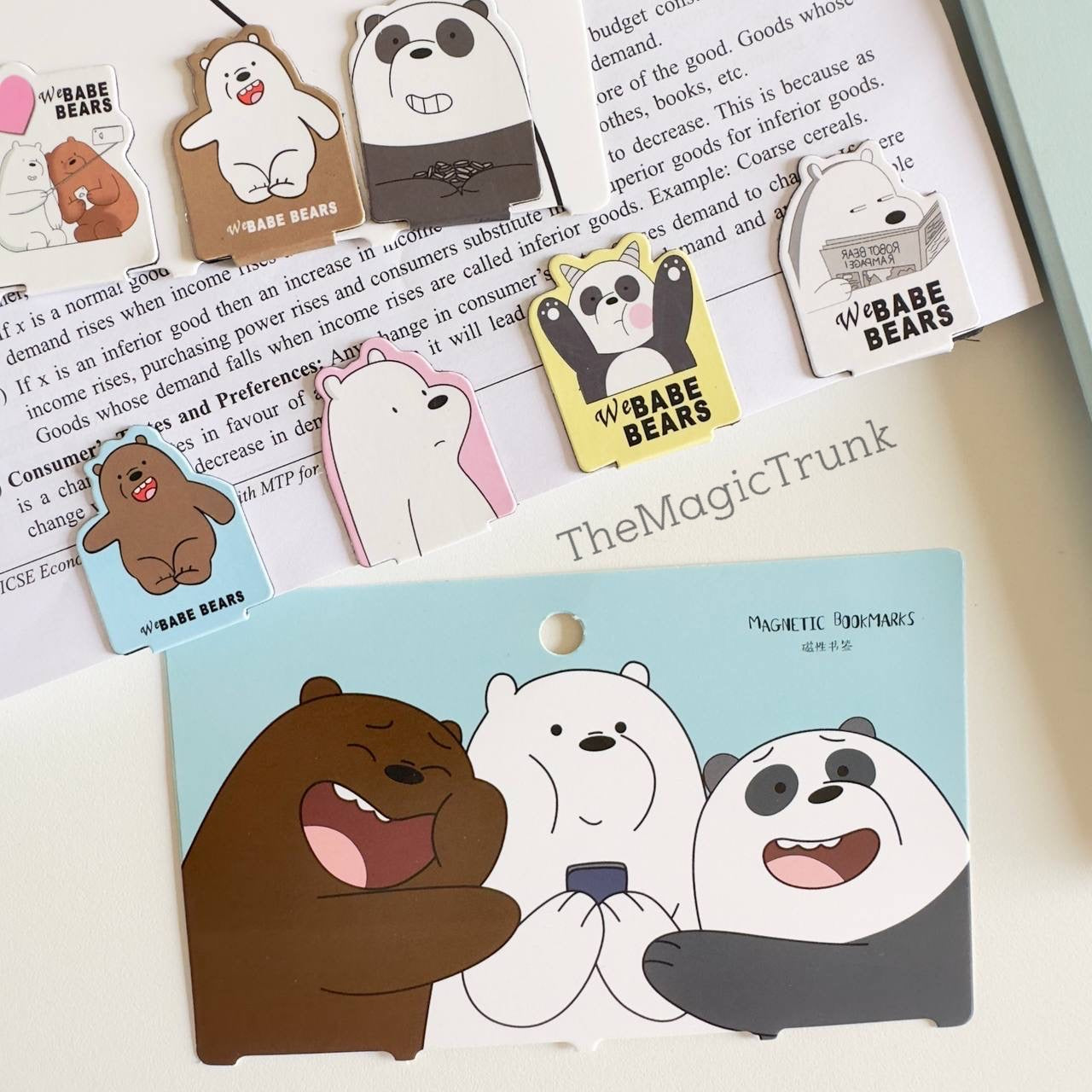 We Babe Bears Panda Magnetic Bookmarks ( 4pcs )