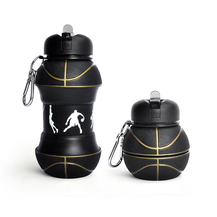 Football & Basketball Sports Expandable Collapsible Silicon Bottle ( 1pc )