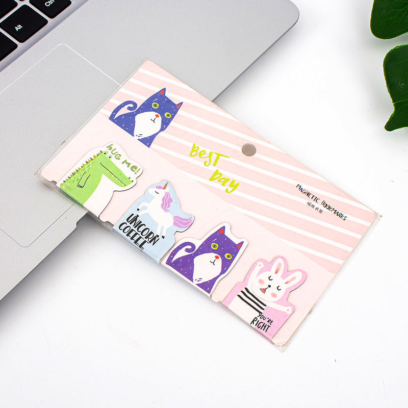 Cute Magnetic Bookmark Set ( 4 pcs )