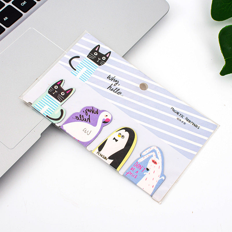 Cute Magnetic Bookmark Set ( 4 pcs )