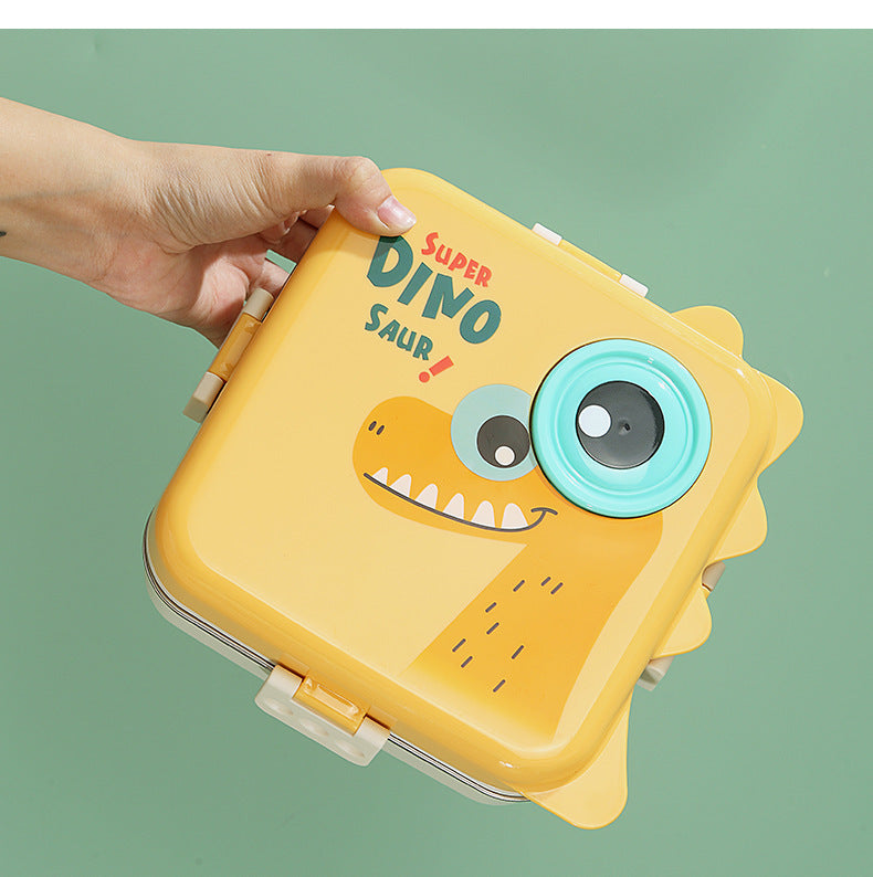 Dinosaur Eye - Leakproof Insulated Steel Lunch Bento Box ( 1pc )