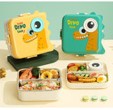 Dinosaur Eye - Leakproof Insulated Steel Lunch Bento Box ( 1pc )