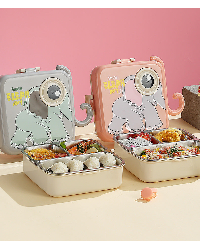 Elephant Eye - Leakproof Insulated Steel Lunch Bento Box ( 1pc )