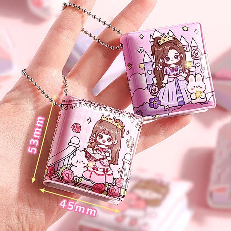 Mini Kawaii Sticker With Writable Paper Diary ( 2pcs )