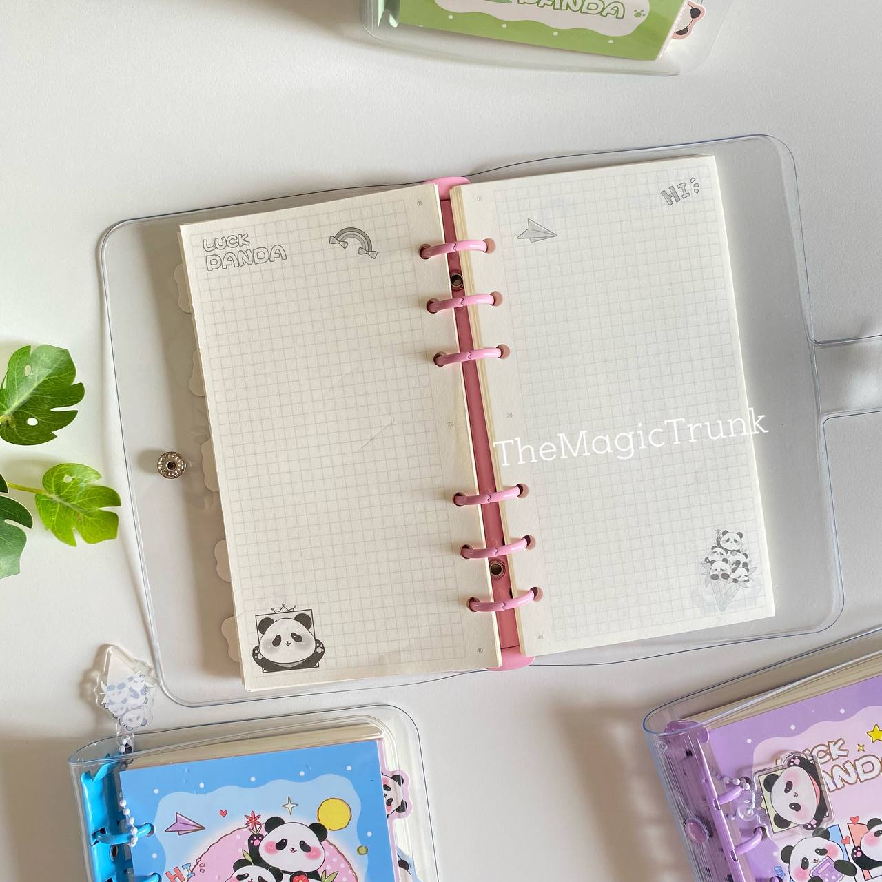 Panda Reusable Binder Diary With Bookmarker ( 1pc )