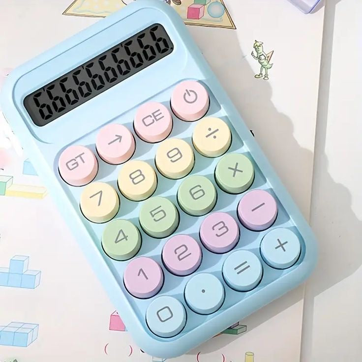 Pastel Aesthetic Calculator Battery Operated ( 1pc )