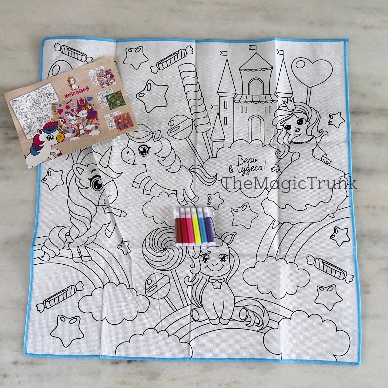 Coloring Mat Reusable and Washable ( 1pc )