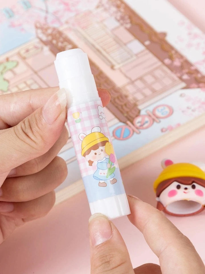 Japanese Girl Kawaii Glue Stick ( 1pc )