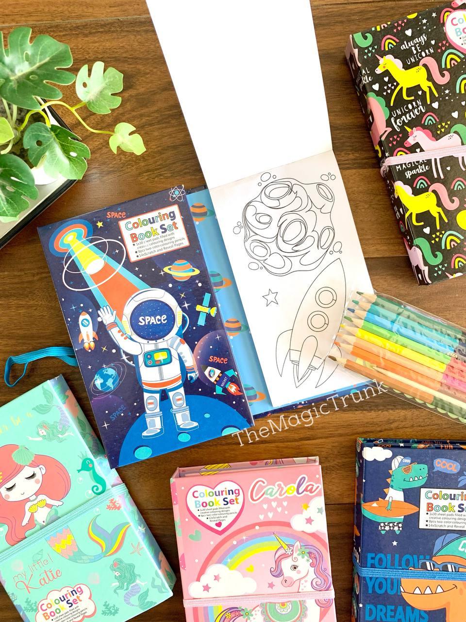Coloring Book Set with Scratch & Coloring Art Book – The Magic Trunk