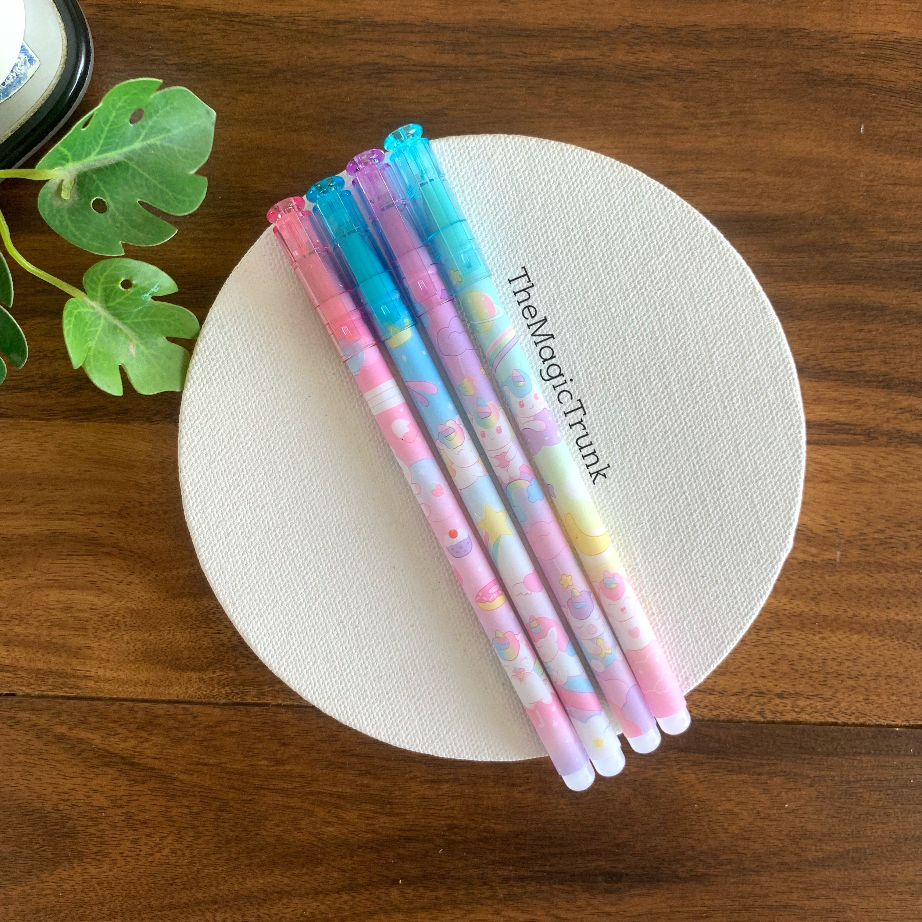 Unicorn Erasable Gel Pen ( 4 pcs )