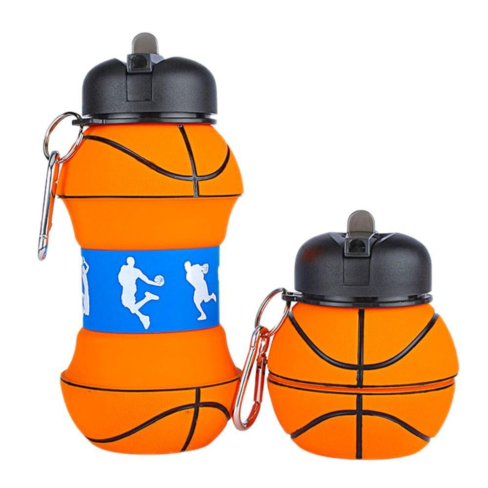 Football & Basketball Sports Expandable Collapsible Silicon Bottle ( 1pc )