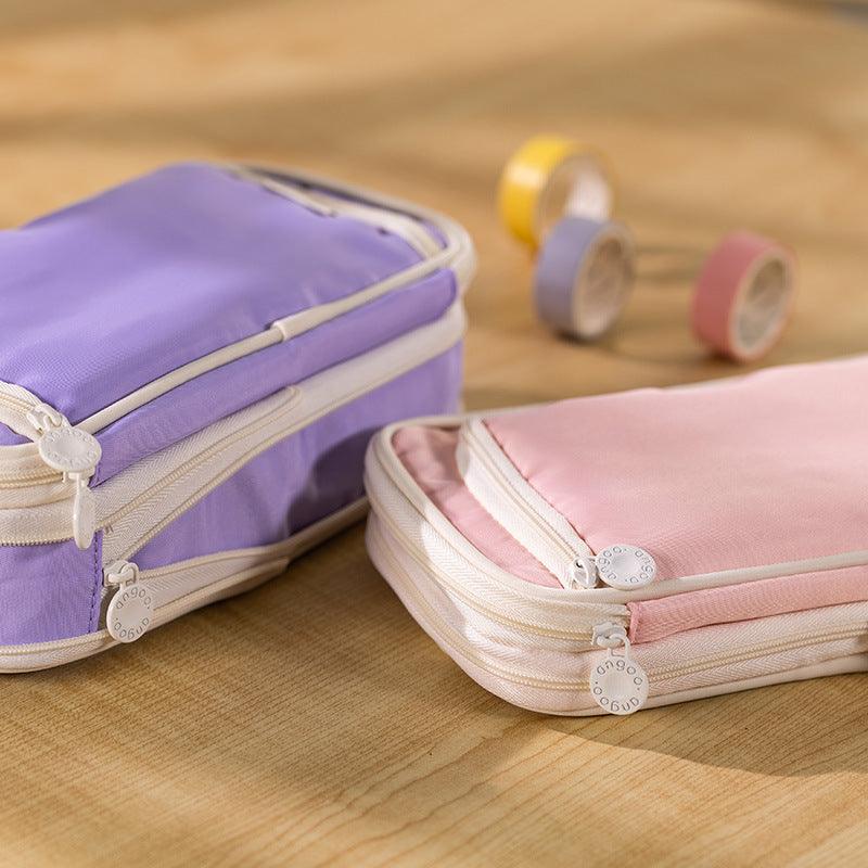 Aesthetic Canvas Expandable Multipurpose Pouch ( 1pc )