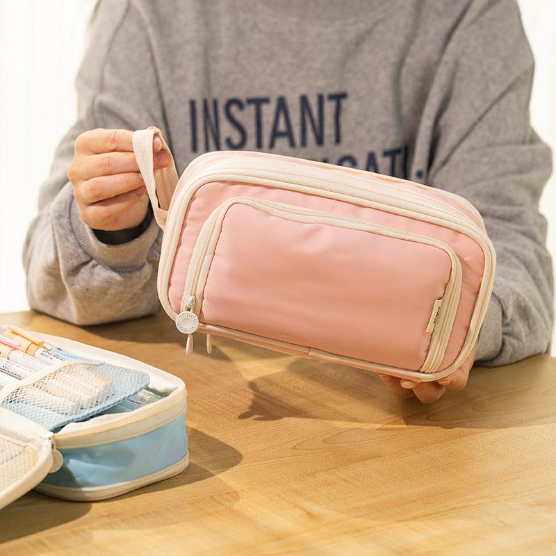 Aesthetic Canvas Expandable Multipurpose Pouch ( 1pc )