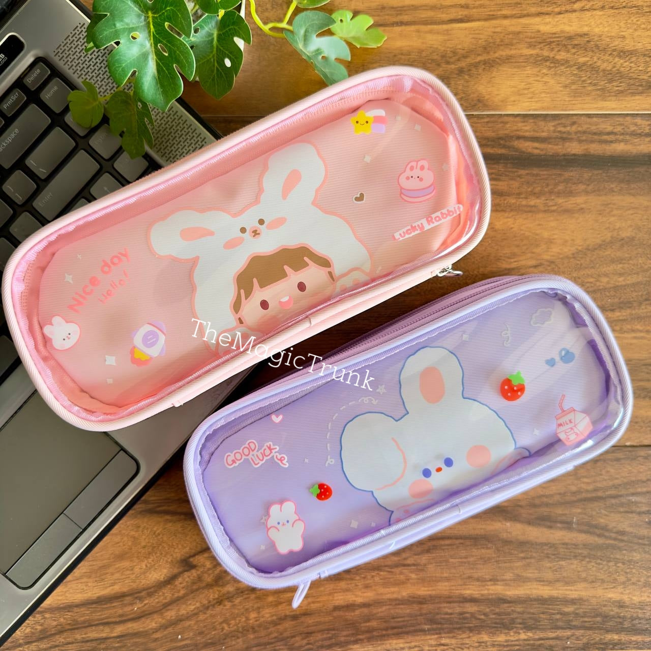 Kawaii Triple Compartment Stationery Pouch ( 1pc )