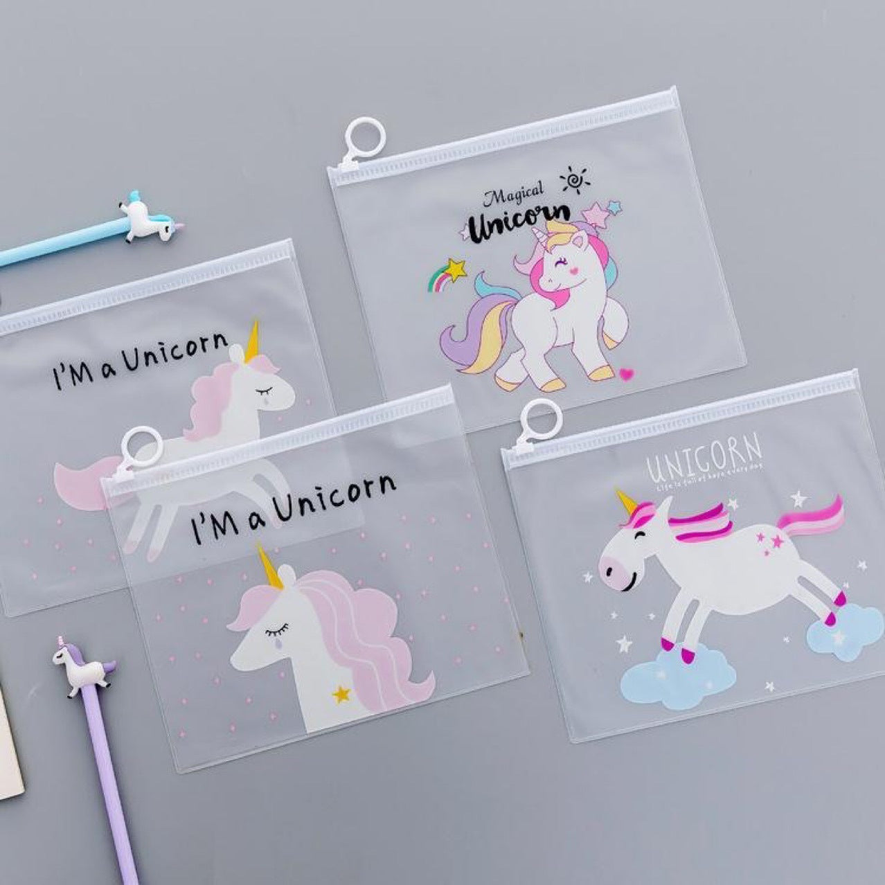 Unicorn Transparent Zip Pouch ( 1pc )