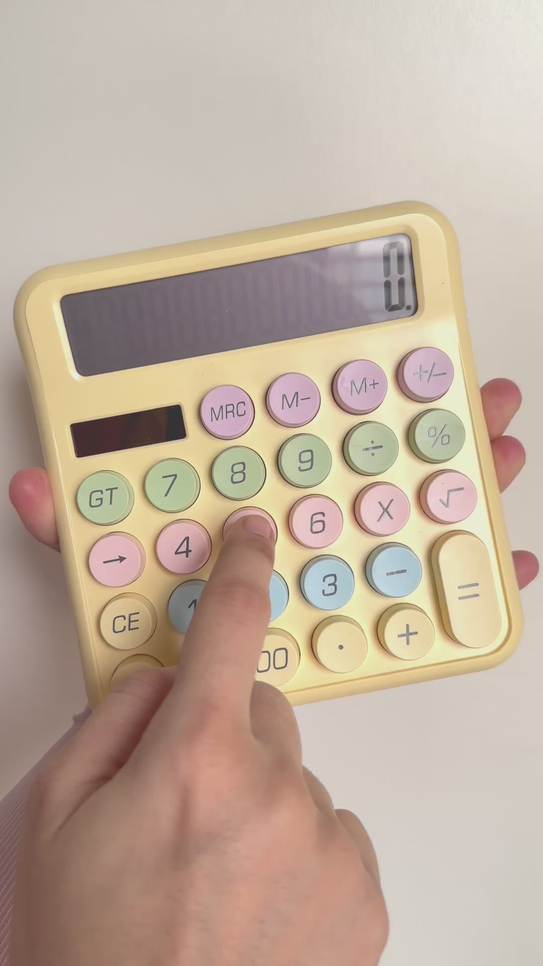 Pastel Aesthetic Calculator Solar / Battery Operated ( 1pc )