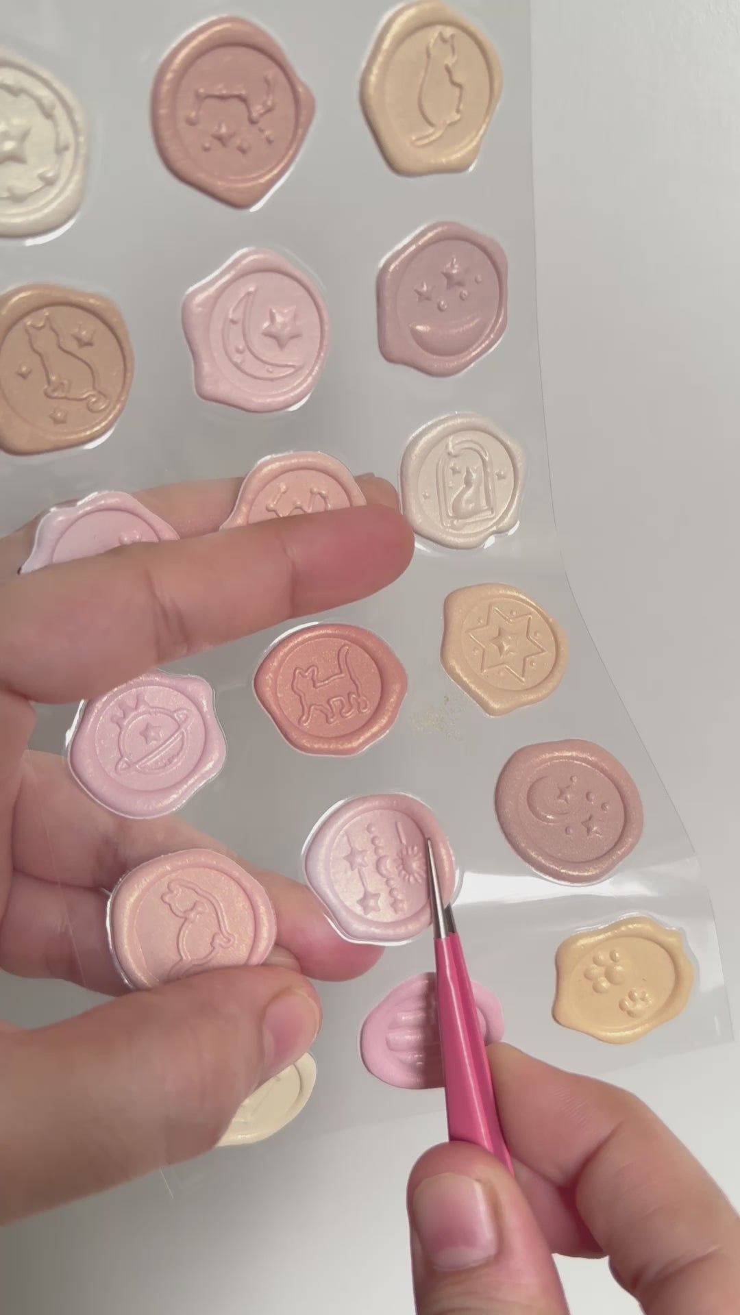 Pastel Wax Seal Sticker Sheet ( 1 sheet )