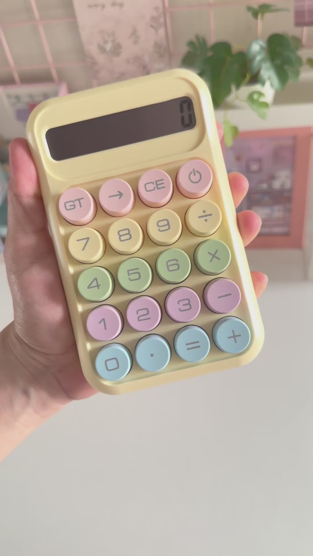 Pastel Aesthetic Calculator Battery Operated ( 1pc )