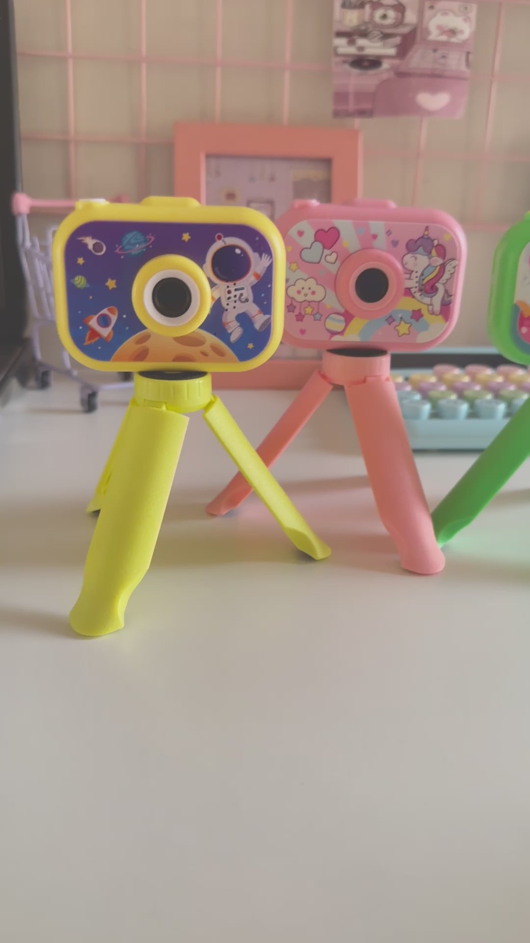 Kids Back & Selfie Camera With Stand ( 1pc )