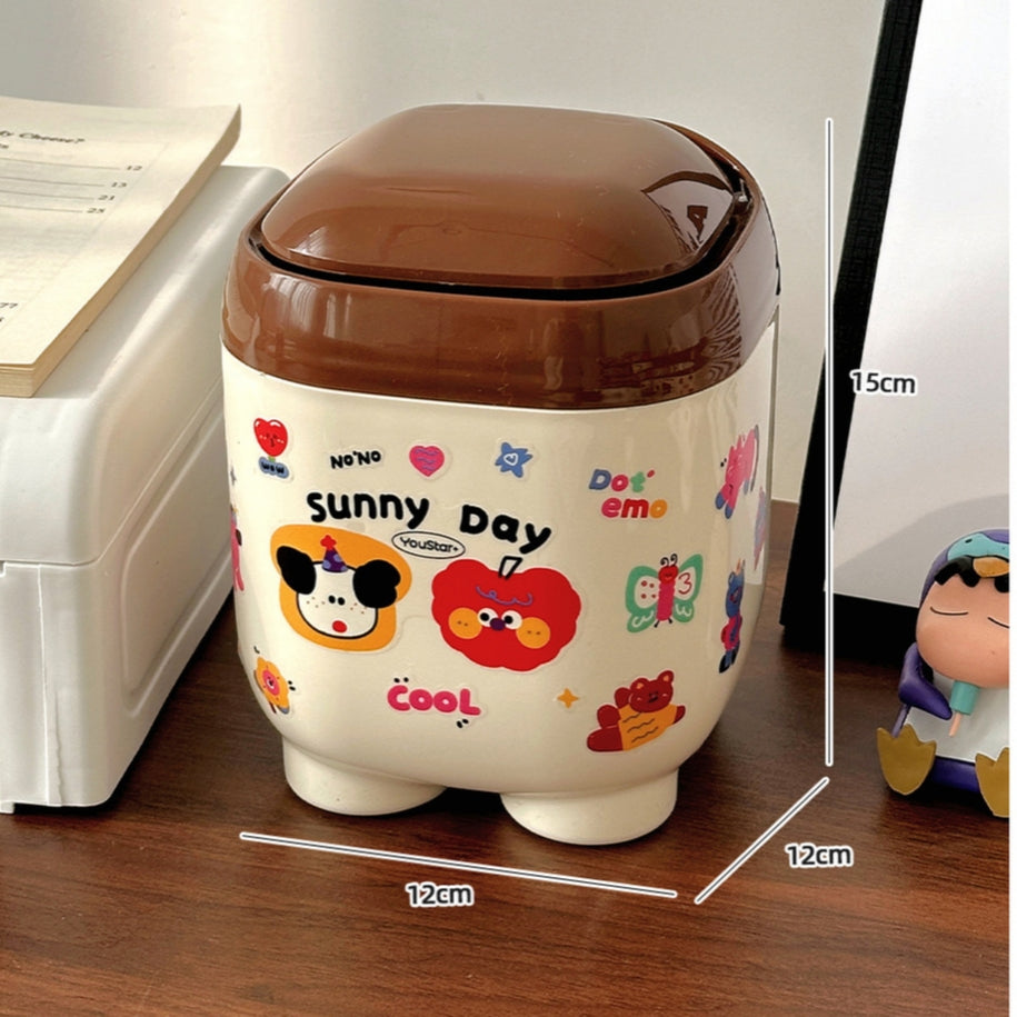 Kawaii Dustbin Trash Can ( 1pc )