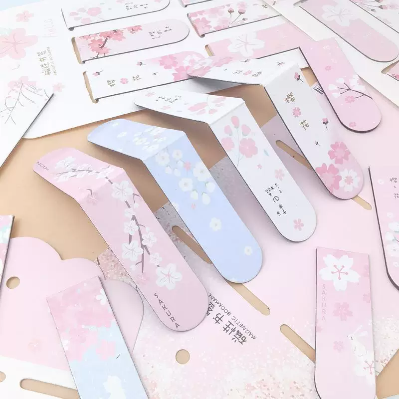 Sakura Magnetic Bookmarkers ( 6 pcs )